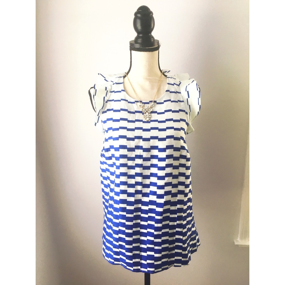 NWT Ann Taylor Blurred Stripe Halter Top